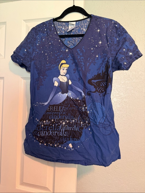 Disney Tops - Cinderella Graphic scrub top